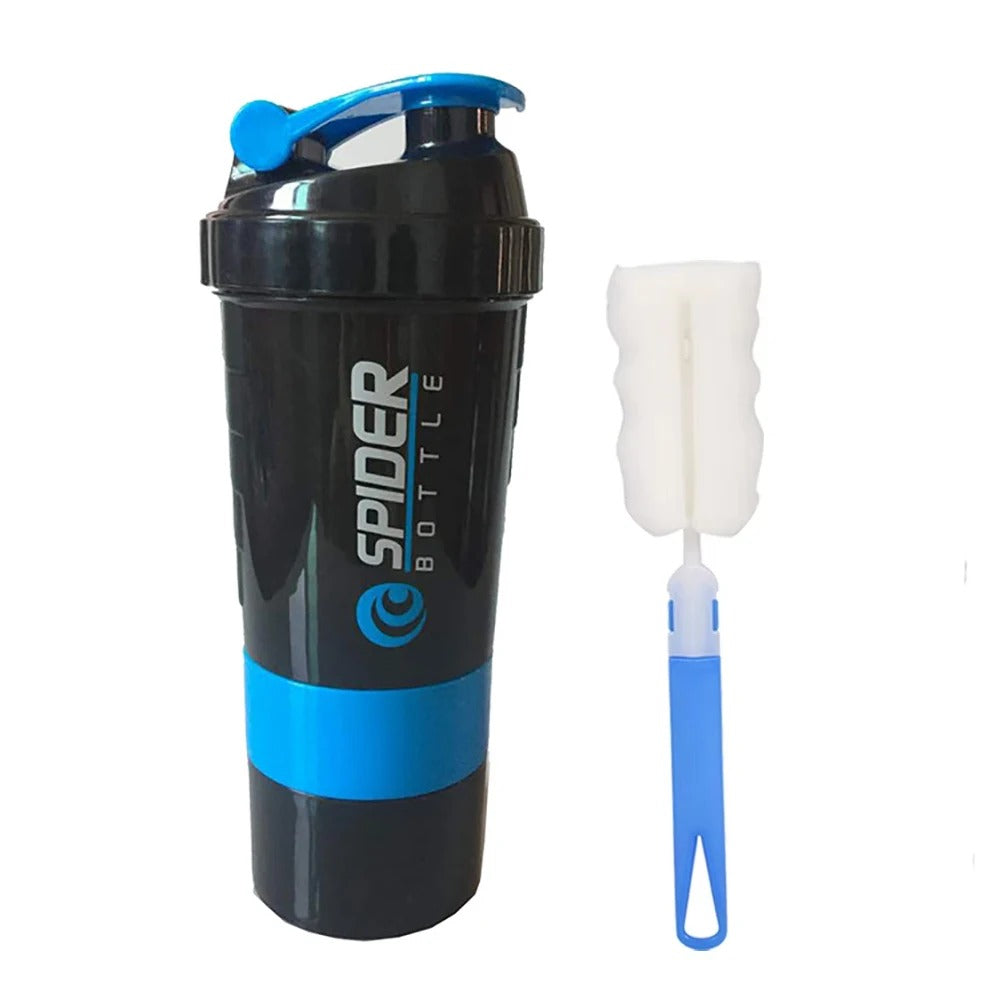 3 Layer Sports Mixer Protein Shaker Water Bottles  550ML