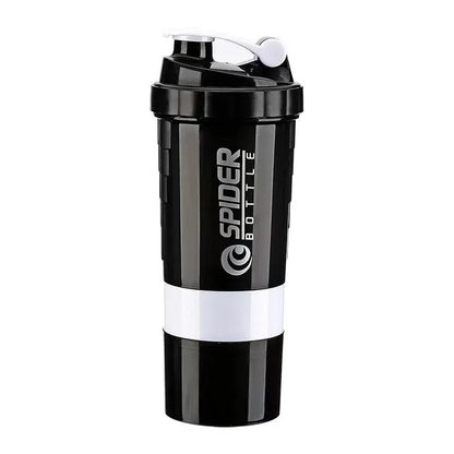 3 Layer Sports Mixer Protein Shaker Water Bottles  550ML