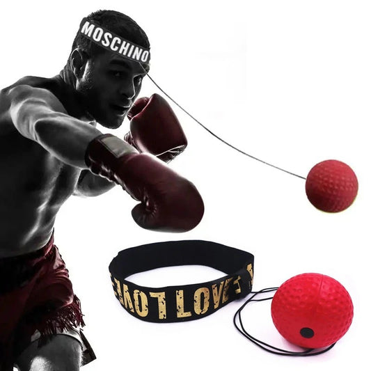 Head mounted boxing speed ball