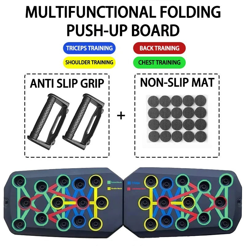 Portable Multifunctional Push-up Board Set With Handles.